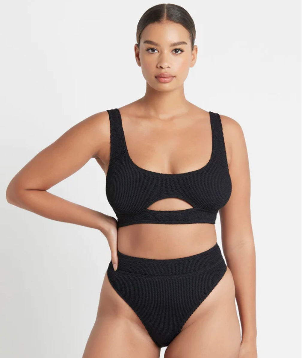 Bound by Bond-Eye Australia Bikini Top - BOUND by Bond-Eye Sasha Crop Eco Bikini Top in Black