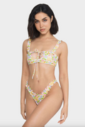 Khassani Bikini Top - Khassani Swimwear 'Alma' Bikini Top in Retro Flowers