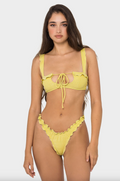 Khassani Bikini Top - Khassani Swimwear 'Alma' Bikini Top in Shiny Yellow