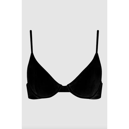 Acacia Swimwear Manhattan Bikini Top - Licorice | Front view