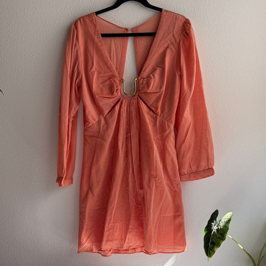 ViX Paula Hermanny ViX Swimwear Amelia Short Dress – Orange | Front view