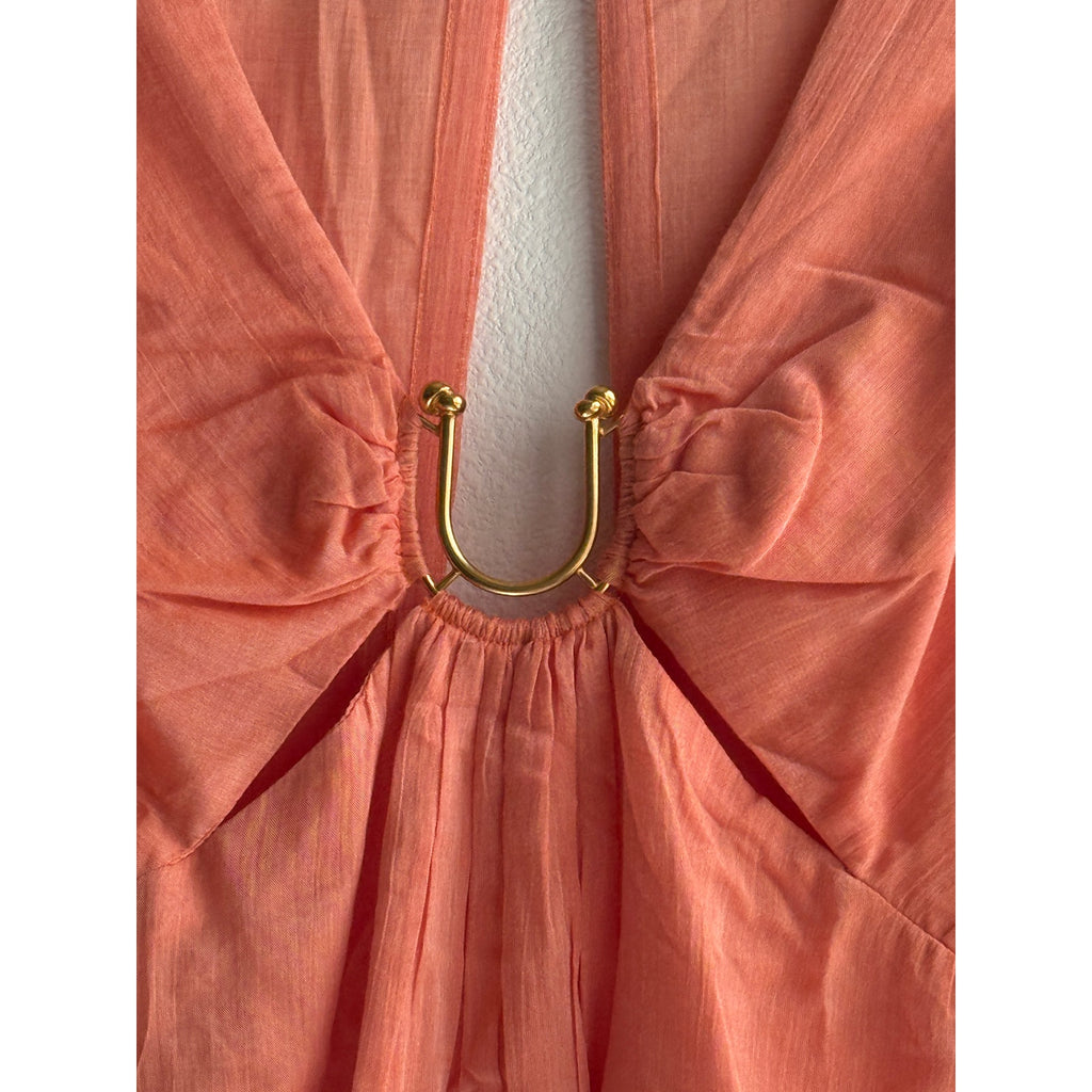 ViX Paula Hermanny ViX Swimwear Amelia Short Dress – Orange | Back view