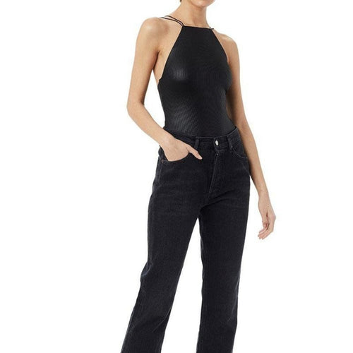 ALIX NYC Dyer Lame Bodysuit | Front view