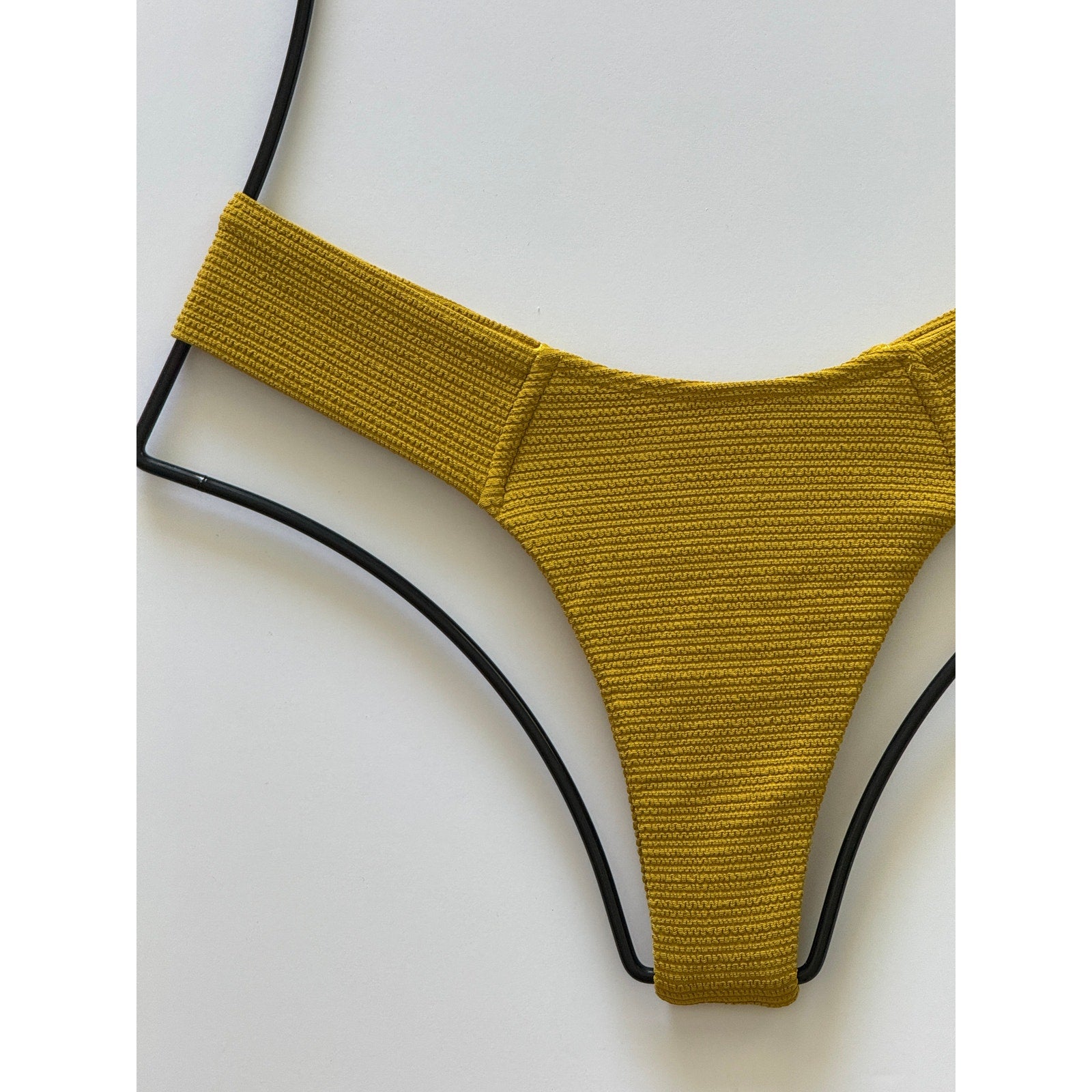 Montce Swim Micro Scrunch Uno Bikini Bottom – Key Lime | Back view