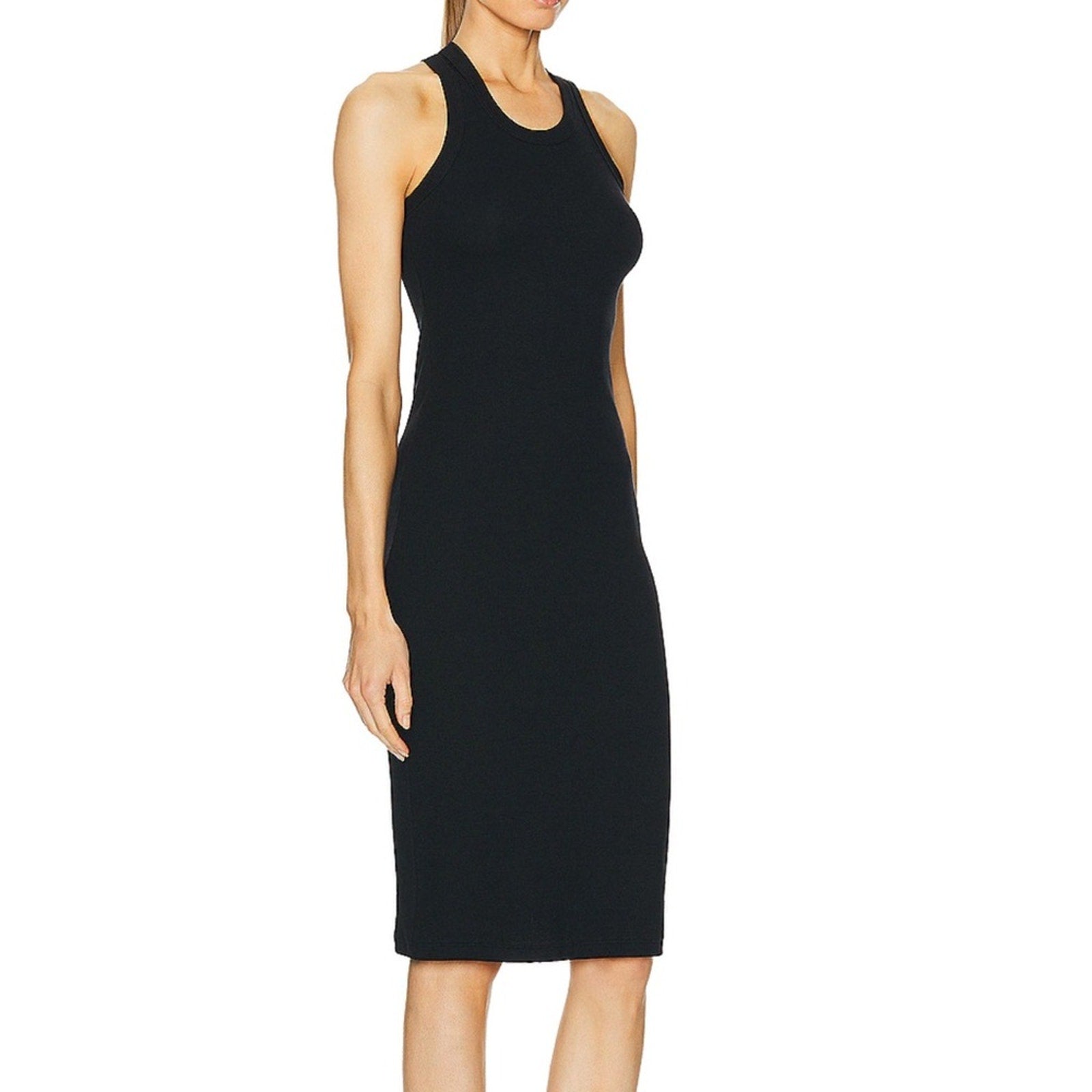 Leset Kelly Black Racerback Midi Dress - Black | Alternate view