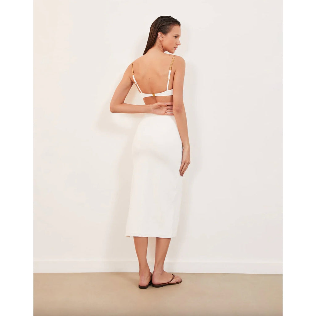 ViX Paula Hermanny ViX Swim Firenze Luiza Midi Skirt - Off White | Back view