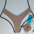 OneOne Swimwear Heidi Cheeky Bikini Bottom - Sand Ribbed | Front view