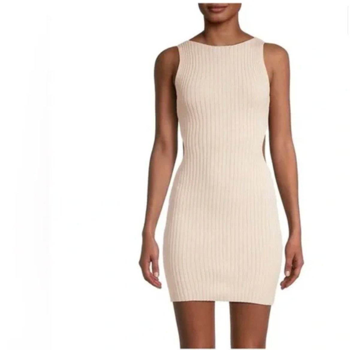 Amanda Uprichard Bec + Bridge Alexis Knit Mini Dress - Cream | Back view