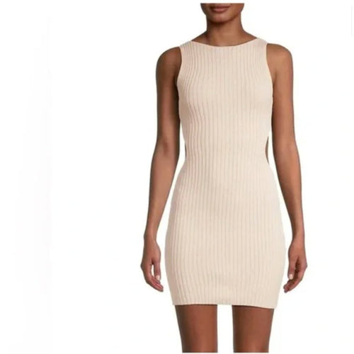 Amanda Uprichard Bec + Bridge Alexis Knit Mini Dress - Cream | Back view