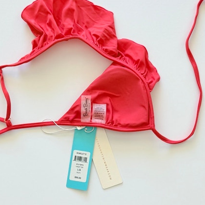 Beach Bunny Swimwear Scarlette Wrap Bikini Top - Poppy | Alternate view