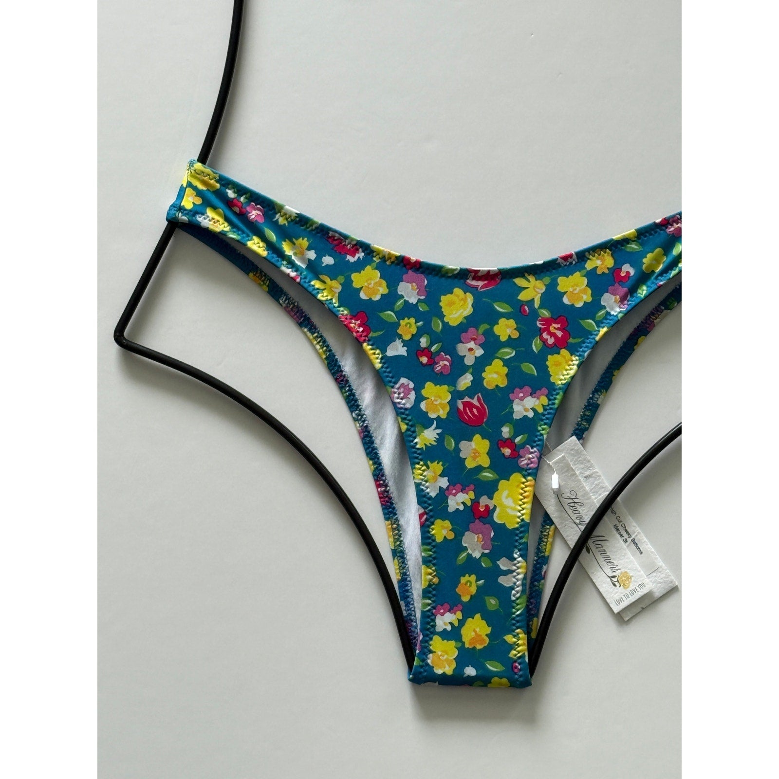 Heavy Manners High Cut Cheeky Bikini Bottom – Mercer St. Floral Print | Alternate view