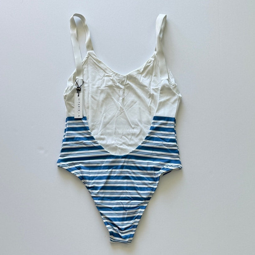 Vitamin A Swimwear Leah One Piece - Regatta Stripe | Back view
