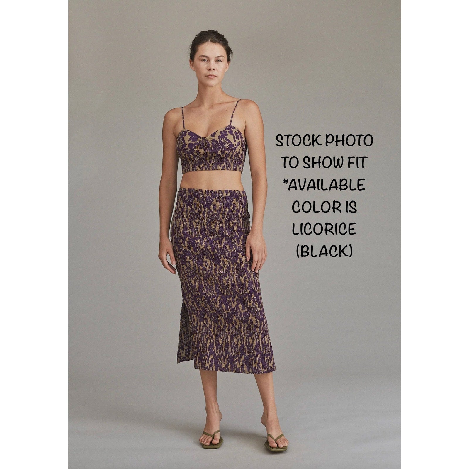 Acacia Swimwear Ravie Skirt - Licorice | Alternate view
