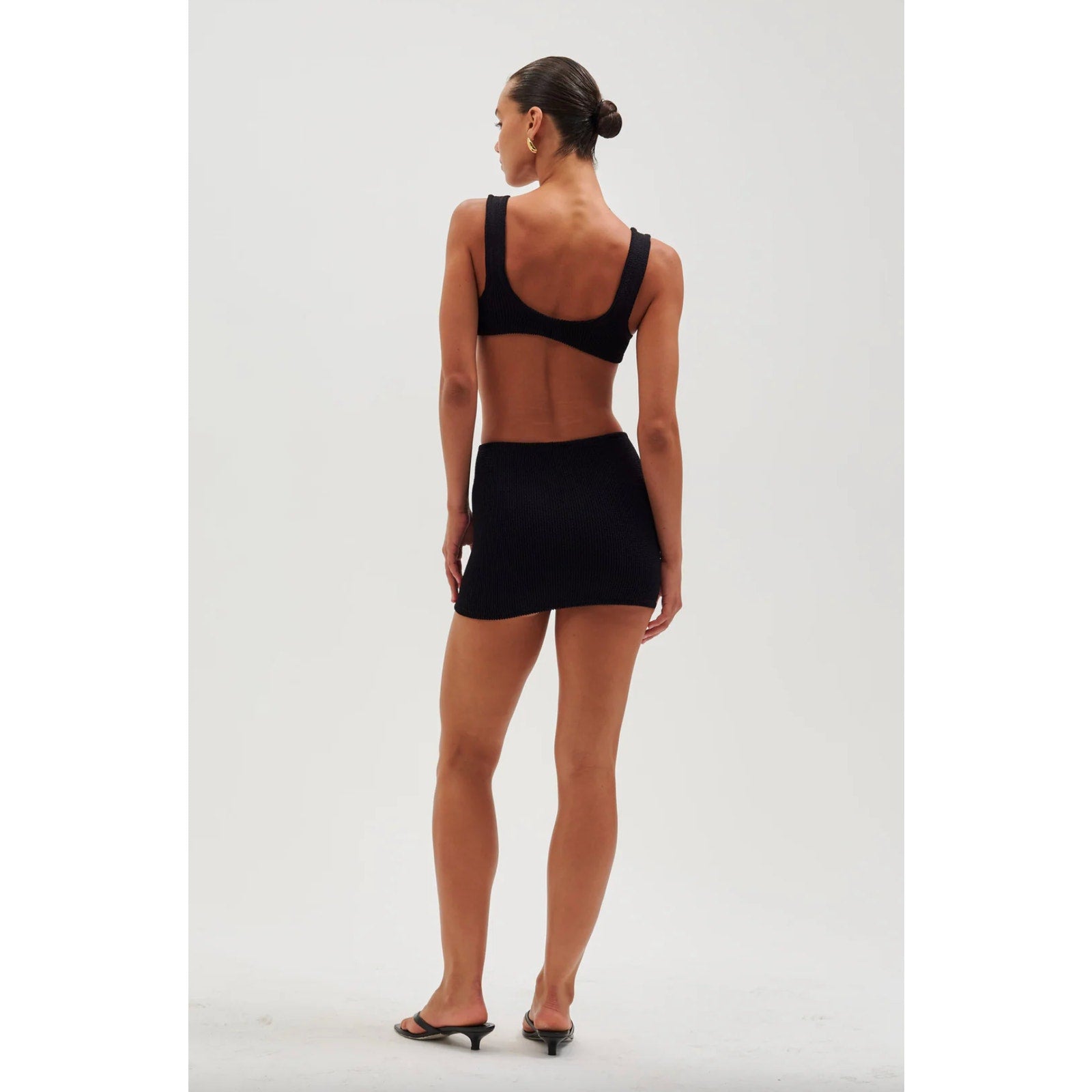 Reina Olga x Ronny Kobo Augusta Dress - Black | Back view
