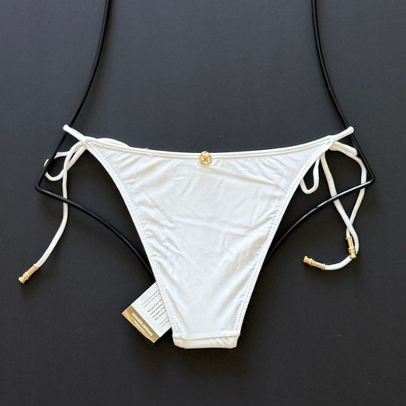 ViX Paula Hermanny ViX Swimwear Lucy Tie Side Bikini Bottom - White | Alternate view