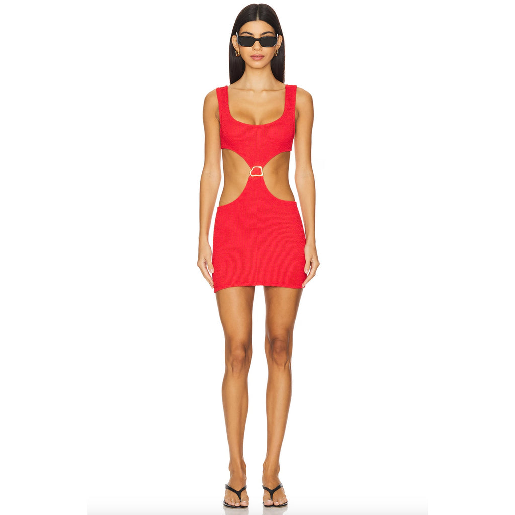 Reina Olga x Ronny Kobo Augusta Dress - Red | Front view