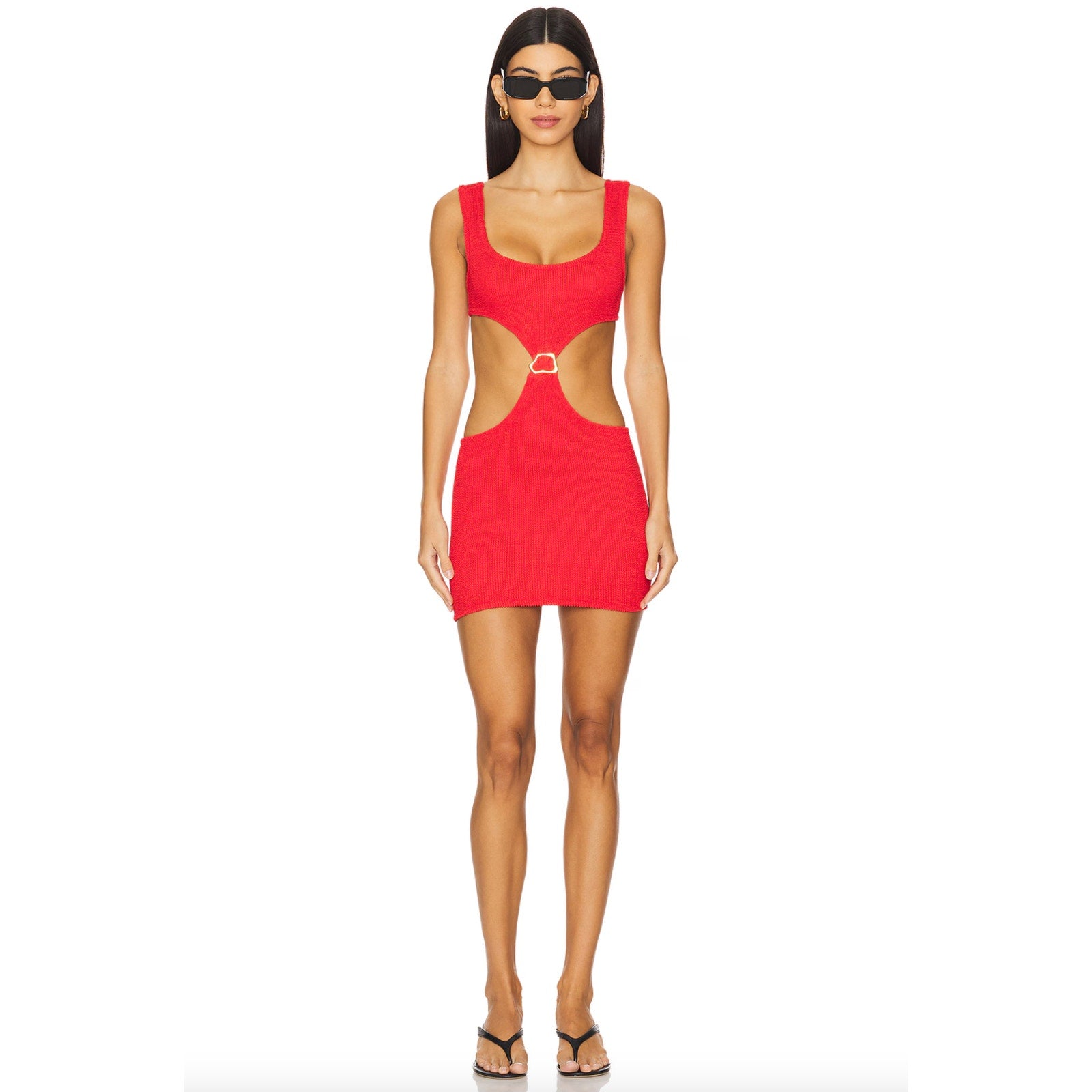Reina Olga x Ronny Kobo Augusta Dress - Red | Front view