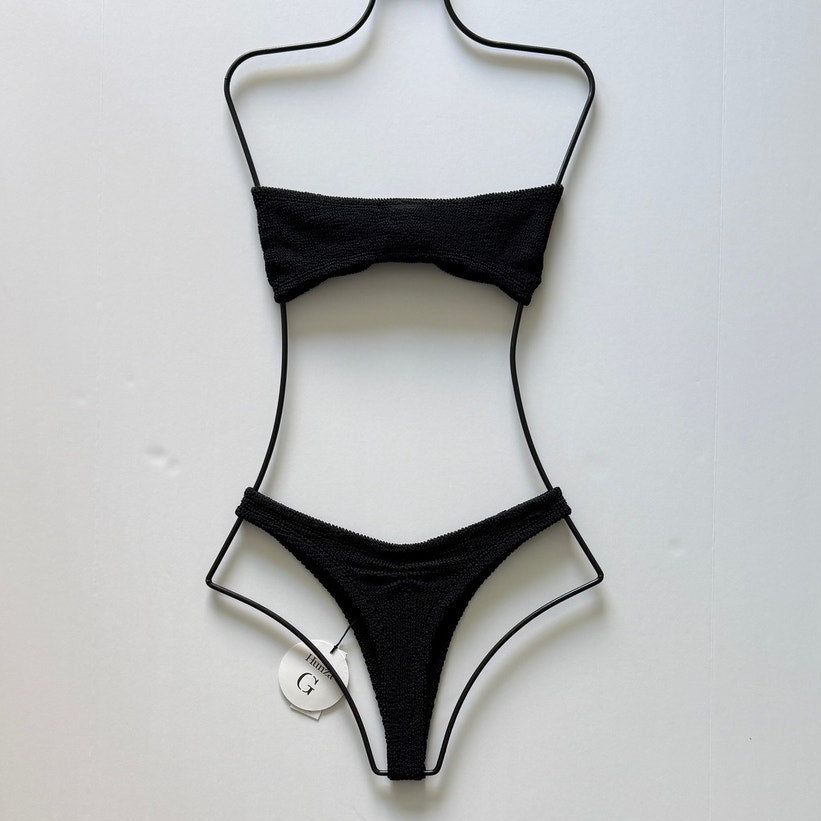 Hunza G Tina Bikini Set - Black | Back view