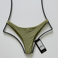 ViX Paula Hermanny ViX Swimwear Basic Cheeky Bikini Bottom - Olive | Front view