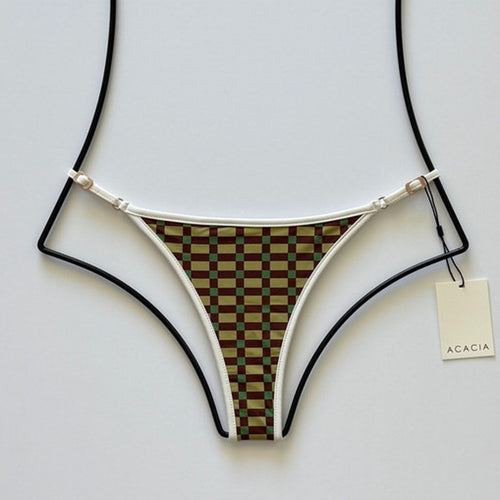 Acacia Swimwear Relle Piped Bikini Bottom - Gaucho - Minimal Coverage | Front view