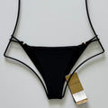 ViX Paula Hermanny ViX Swimwear Gi Detail Cheeky Bikini Bottom - Black | Front view