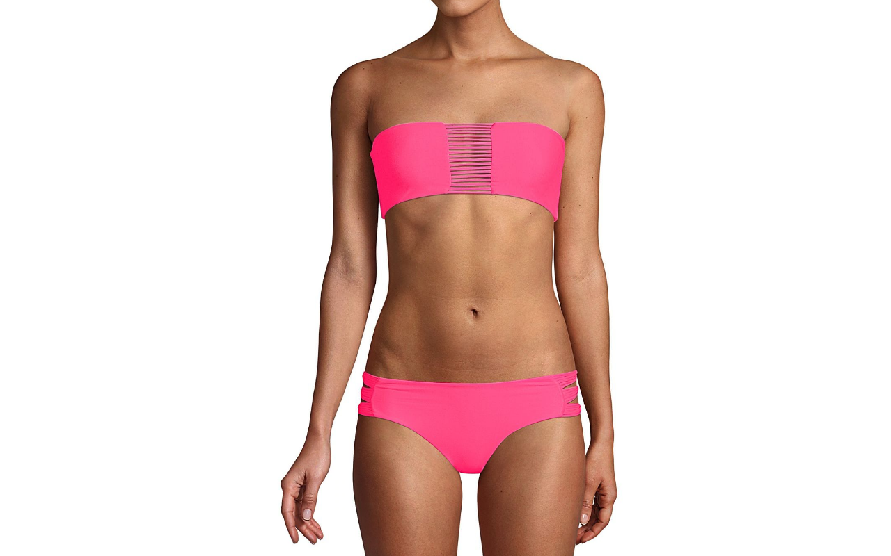 Mikoh Bikini Top - Mikoh Swimwear 'Sunset' Bandeau Bikini Top in Paradise Pink