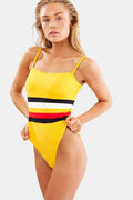 Solid & Striped One Piece - Solid & Striped 'Malibu' One Piece in Mustard Multi