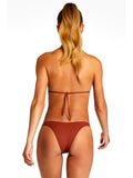 Vitamin A Bikini Bottom - Vitamin A Swimwear 'California High Leg' Bikini Bottom in Henna EcoRib
