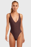 Vitamin A One Piece - Vitamin A Swimwear Alana One Piece in Sultana BioRib