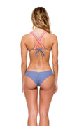 Luli Fama Bikini Bottom - Luli Fama 'Atrevida' Lo Rise Bikini Bottom in Blue Moon