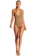 Vitamin A One Piece - Vitamin A Swimwear 'Bianca' One Piece in Bronze Metallic