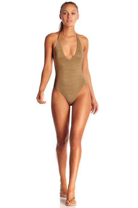 Vitamin A One Piece - Vitamin A Swimwear 'Bianca' One Piece in Bronze Metallic