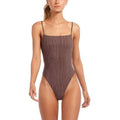 Vitamin A One Piece - Vitamin A Swimwear 'Edie' Full One Piece in Cigar Stripe
