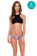 Luli Fama Bikini Top - Luli Fama 'Cosita Buena' High Neck Sporty Bikini Top in Black