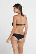 Luli Fama Bikini Bottom - Luli Fama 'Bon Bon Cha Cha' Seamless Thong Bikini Bottom in Black