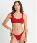 Bound by Bond-Eye Australia Bikini Top - BOUND by Bond-Eye 'Malibu' Crop Eco Bikini Top in Baywatch Red