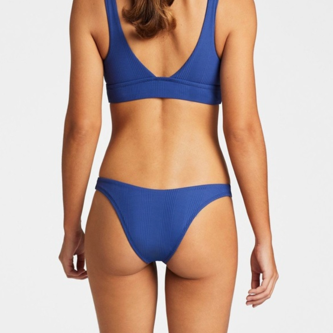 Vitamin A Bikini Bottom - Vitamin A Swimwear 'California High Leg' Bikini Bottom in Sapphire Variegated EcoRib