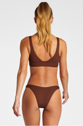 Vitamin A Bikini Bottom - Vitamin A Swimwear 'California High Leg' Bikini Bottom in Vintage Brown EcoRib