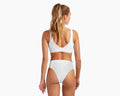 Vitamin A Bikini Bottom - Vitamin A Swimwear 'Sienna' High Waist Bikini Bottom in White Ecorib