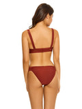 PQ Swim Bikini Bottom - PQ Swim Stitched Tab Bikini Bottom in Henna