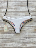 Maaji Bikini Bottom - Maaji Swimwear Whisper White Cascade Cheeky Bikini Bottom