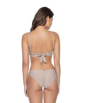 PQ Swim Bikini Bottom - PQ Swim Full Basic Ruched Bikini Bottom in Oyster