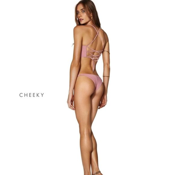 ViX Bikini Bottom - ViX Swimwear Dune Ju String Bikini Bottom in Rose Tea