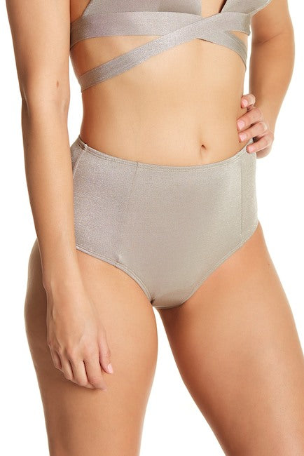 Vitamin A Bikini Bottom - Vitamin A Swimwear 'Racquel' Bikini Bottom in Moonlight Metallic