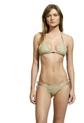 ViX Bikini Top - ViX Swimwear Scales Ripple Triangle Bikini Top in Shitake